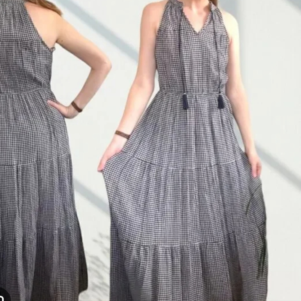 LC Lauren Conrad Gingham Maxi Dress